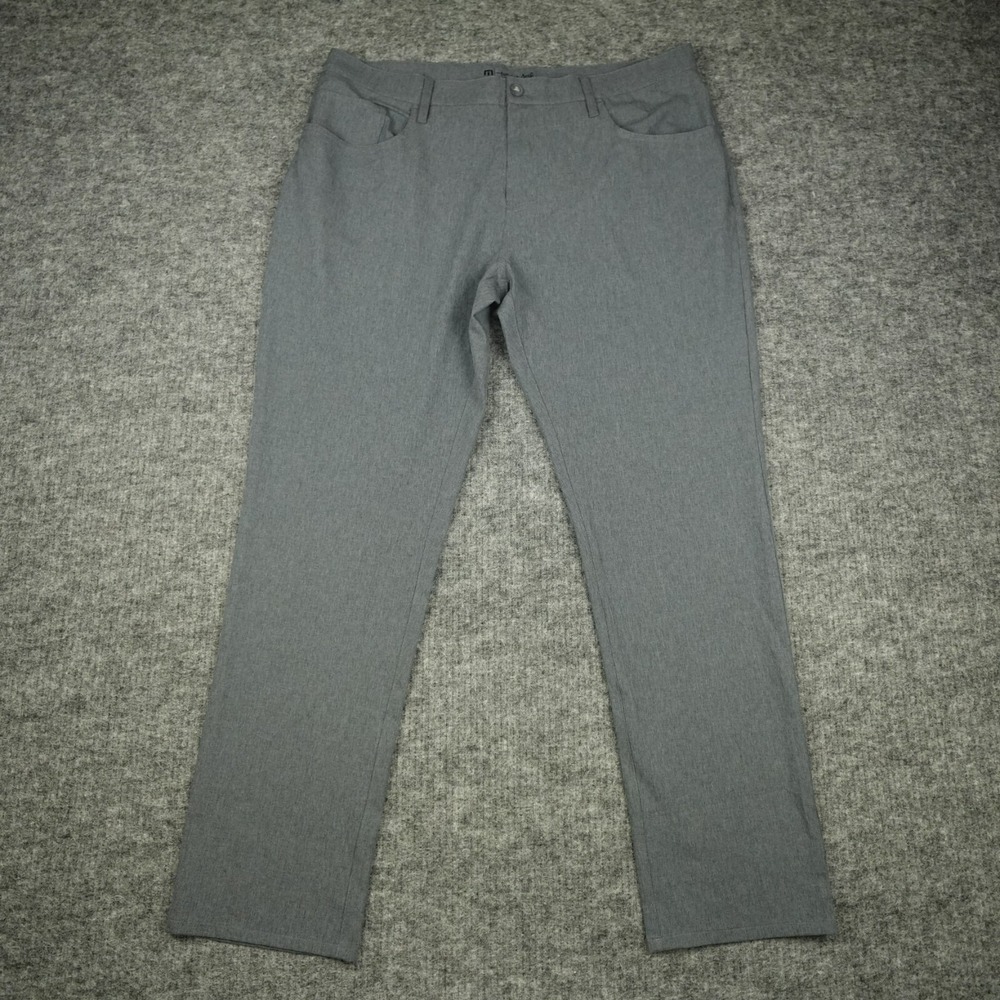 Travis Mathew Pants Mens 40x32 Gray Golf Chino Lightweight Casual